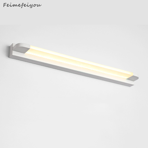 Longue barre lumineuse moderne de vanité de salle de bains sur le miroir, appliques de mur LED ► Photo 1/6