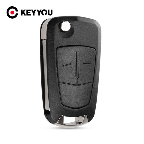 KEYYOU 10X 2 boutons rabat à distance pliant voiture clé couverture Fob Case coque style étui pour Vauxhall Opel Corsa Astra Vectra Signum ► Photo 1/6