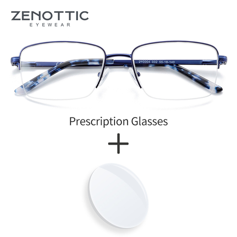 Lunettes de Prescription en alliage zenottique, verres optiques rectangulaires, pour myopie, lumière bleue, lunettes photochromiques progressives ► Photo 1/6