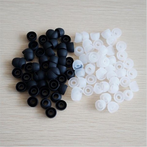 20 pièces/lot noir blanc doux silicone oreille pointe couverture remplacement écouteurs couvre pour In-Ear écouteurs écouteurs accessoires ► Photo 1/4