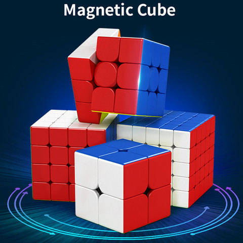 MoYu Meilong M Version magnétique 2x2 3x3 4x4 5x5 Cube magique jouet Cube magnétique classe M vitesse Puzzle jouets jouet éducatif ► Photo 1/6