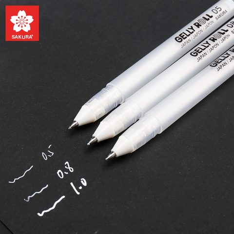 Sakura 3 pièces Gelly Roll classique point culminant stylo Gel encre stylos blanc brillant stylo point culminant marqueurs couleur mise en évidence ► Photo 1/6