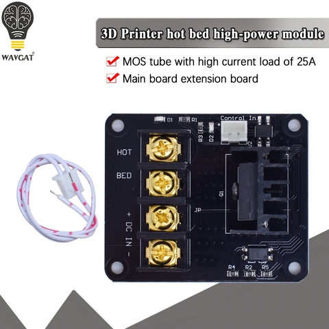 Contrôleur de chauffage de carte d'extension de puissance de lit chaud d'imprimante 3D Module de charge à courant élevé MOSFET 25A 12V ou 24V pour des pièces d'imprimante 3D ► Photo 1/6