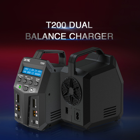 2022 nouveau SKYRC T200 double chargeur d'équilibre ca/cc 12A 100W XT60 prise pour LiPo Li-ion LiFe NiCd NiMH PB batterie LiHV ► Photo 1/1