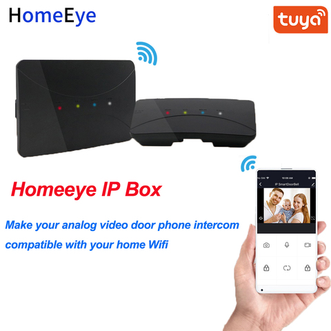 Convertisseur wi-fi IP Box, 4 fils, Signal analogique, visiophone, interphone vidéo, compatible avec application TuyaSmart ► Photo 1/6