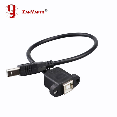 Câble USB 2.0 Type B mâle vers femelle, EXTENSION M/F, câble de données, montage sur panneau pour imprimante ou 3D, adaptateur de connecteur 30CM ► Photo 1/4