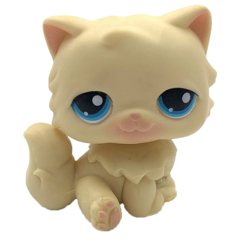 LPS – jouets pour animaux de compagnie, rares, CHAT PERSAN, CHAT jaune, vieux, original, livraison gratuite ► Photo 1/3