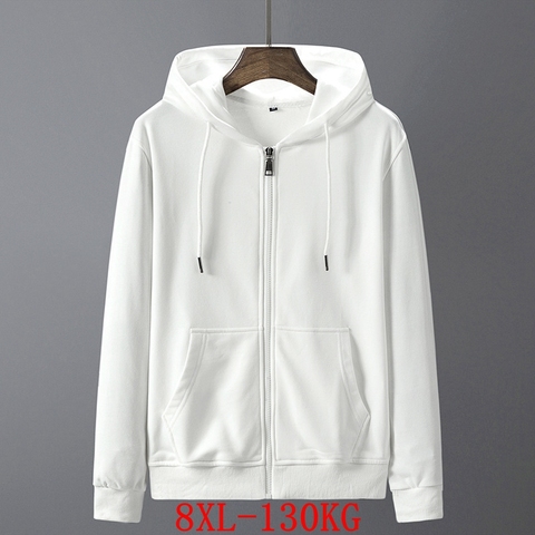 Sweat-shirt à capuche pour femmes, grande taille, 8xl, 5xl, 6xl, 7xl, automne hiver, manches longues, ample, grande taille, noir, bleu, rouge, grande veste ► Photo 1/6