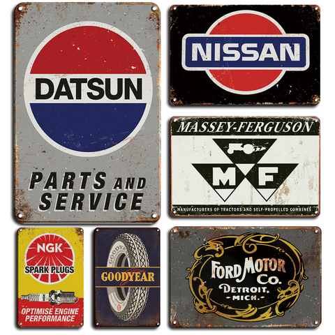 Affiche de voiture Nissan et Citroen, peinture en métal, Plaque en étain Vintage, autocollant mural rétro pour Garage, accessoires de décoration, Plaque en métal ► Photo 1/6