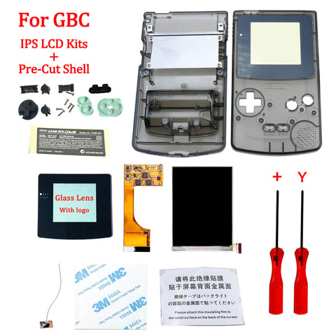 Kits LCD IPS V2 avec coque pour écran de rétroéclairage LCD GBA SP IPS avec coque prédécoupée pour boîtier de Console GBASP avec boutons ► Photo 1/6