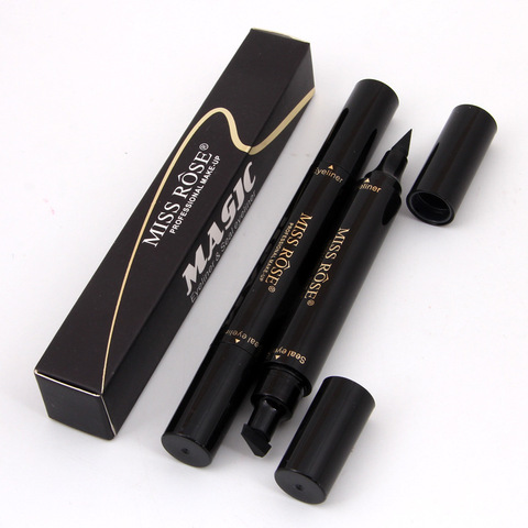 Miss Rose – stylo Eyeliner 2 en 1, crayon noir étanche à séchage rapide, maquillage yeux de chat, cosmétiques ► Photo 1/6