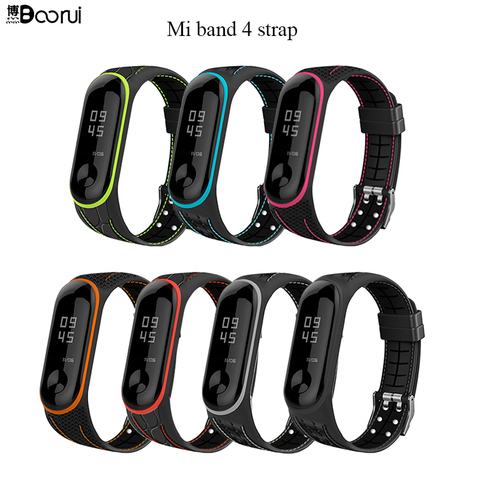 BOORUI Mi bande 4 5 sangle correa mi bande 3 sangle respirante pour xiaomi mi bande 5 multicoloré sport sangle pour xiaomi mi bande 3 ► Photo 1/6