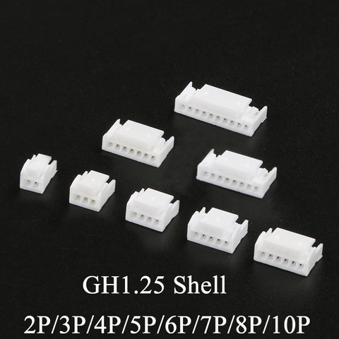 50 pièces de boîtier, connecteurs GH, Pitch 1.25mm JST GH1.25 avec serrure 2P 3P 4P 5P 6P 7P 8P 10P ► Photo 1/6