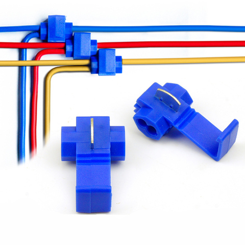 Terminaux de connecteur de câble pour électricien, 10 pièces, bornes de sertissage 0.75 à 2.5, bornes de connecteur de câble plat bleu ► Photo 1/6