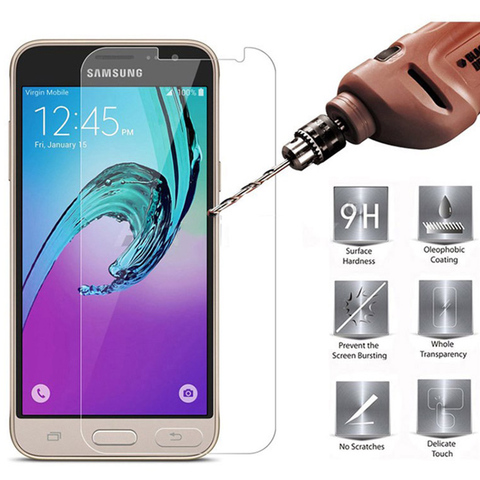 3 pièces! Verre trempé de protection pour Samsung Galaxy J3 J5 J7 J1 2015 A3 A5 A7 2016 2017 A71 A21S A31 A11 A41 A01 ► Photo 1/6