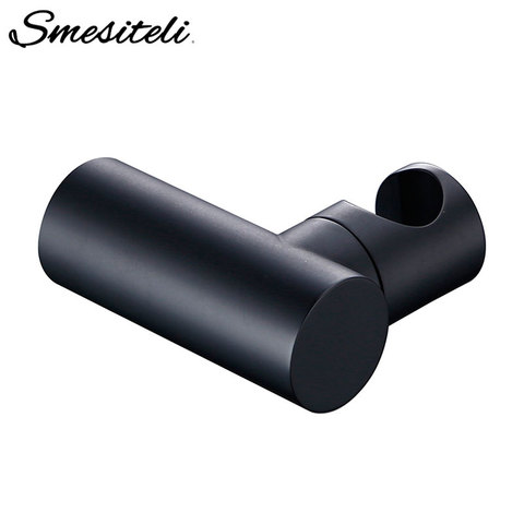 Smesiteli-support de pomme de douche en laiton mural, support de douche Portable noir Durable accessoires de salle de bain ► Photo 1/6