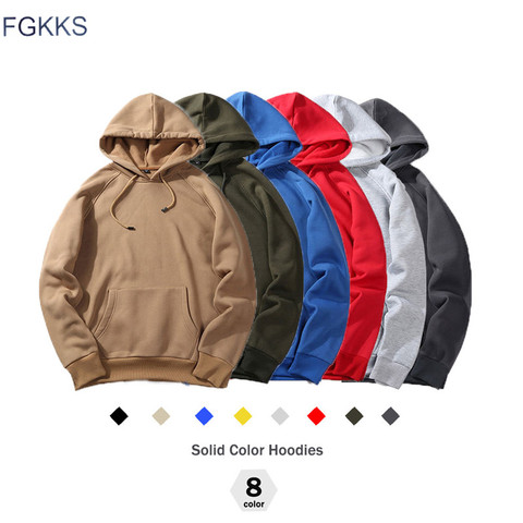 FGKKS – Sweatshirt chaud à capuche pour homme, polaire, veste, nouveau, mode, automne, taille européenne, de marque ► Photo 1/6