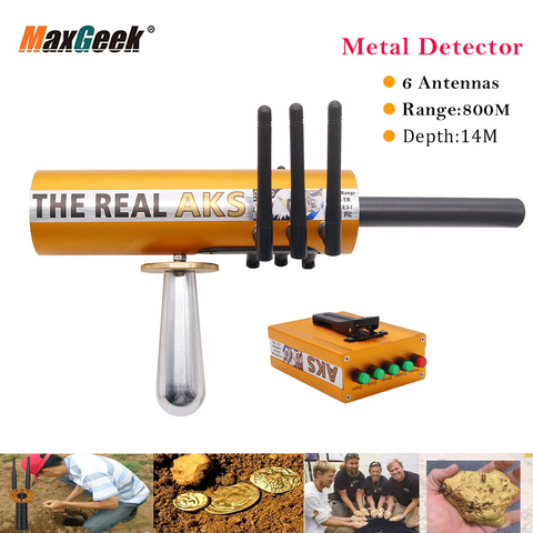 Maxgeek – détecteur professionnel de métaux à longue portée, 6 antennes, recherche d'or souterraine, 1200M de profondeur 14M ► Photo 1/6