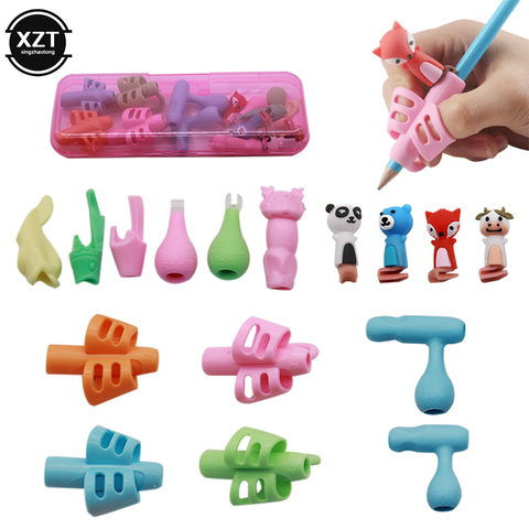 16 pièces porte-crayons Grip enfants mignon stylo poignée tige écriture Guide d'aide tenir stylo Posture Correction pour enfants cadeau papeterie ► Photo 1/6