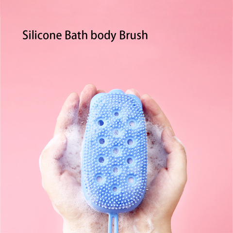 Brosse à bulles Double face en Silicone pour bain et douche, nettoyage en profondeur et doux, mousse rapide, pour tout le corps, Spa, douche de bébé ► Photo 1/6