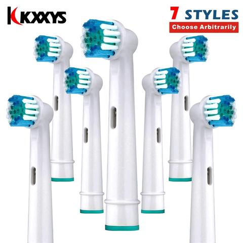 Têtes de brosse à dents électrique de rechange, 7 Styles, poils souples, pour Oral B 3D Excel, 7/14 pièces ► Photo 1/6