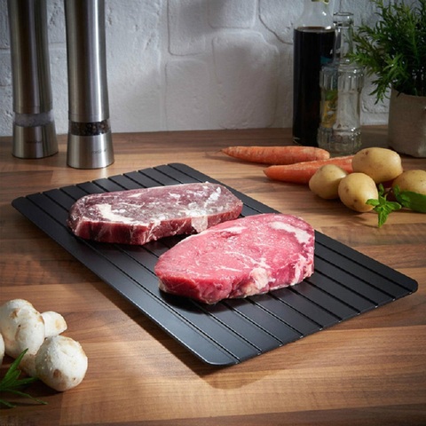 Plateau à dégivrage rapide, pour la viande, poissons, aliments de mer, dégivrage rapide, plateau de planche, outil Gadget de cuisine livraison directe ► Photo 1/5