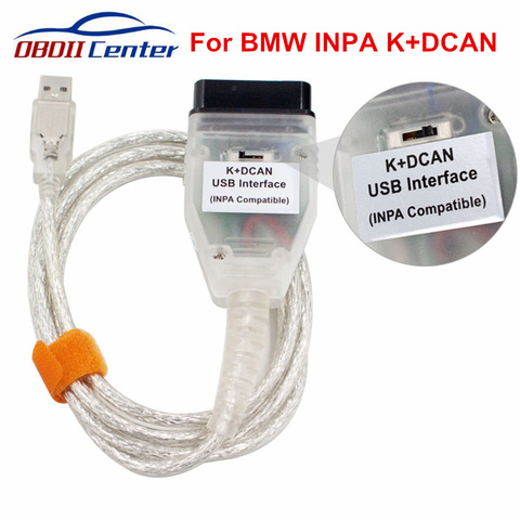 Pour BMW INPA K DCAN commutateur OBDII câble de Diagnostic INPA K + DCAN Interface USB INPA Ediabas K D peut OBD2 Scanner de Diagnostic FT232RL ► Photo 1/6