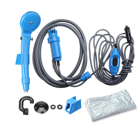 Portable voiture laveuse 12V Camping douche DC voiture douche haute pression puissance laveuse pompe électrique pour Camping en plein air voyage animal de compagnie ► Photo 1/6