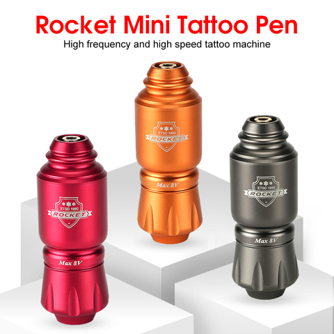 Mini stylo de tatouage de fusée avec le moteur puissant de taille courte pour la mitrailleuse rotatoire de revêtement et d'ombrage ► Photo 1/6