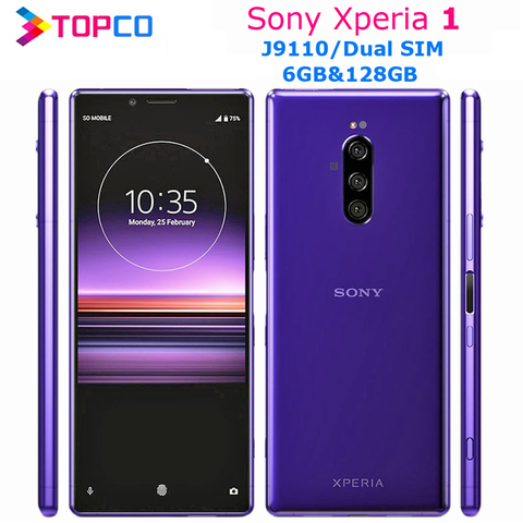 Sony – smartphone Xperia 1 J9110, téléphone portable Android, double SIM, 4G, LTE, 6.5 pouces, Octa core, 6 go et 128 go, Triple caméra 12mp, NFC, Snapdragon 855 ► Photo 1/6