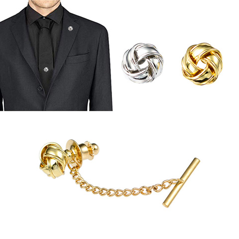 Haute qualité mode nouvelle pince à cravate broche bijoux de luxe boule en métal broche épinglette pour hommes chemise costume accessoires ► Photo 1/6