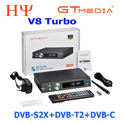 10 pièces GTMedia V8 Turbo Gtmedia V8 pro2 H.265 Full HD DVB-S2 DVB-T2 récepteur Satellite DVB-C WiFi intégré ► Photo 1/6