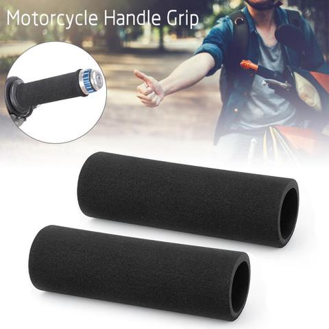 Ensemble de couverture de poignée de guidon de confort Anti-Vibration de mousse de glissement de moto accessoires de moto poignées poignées de guidon ► Photo 1/6