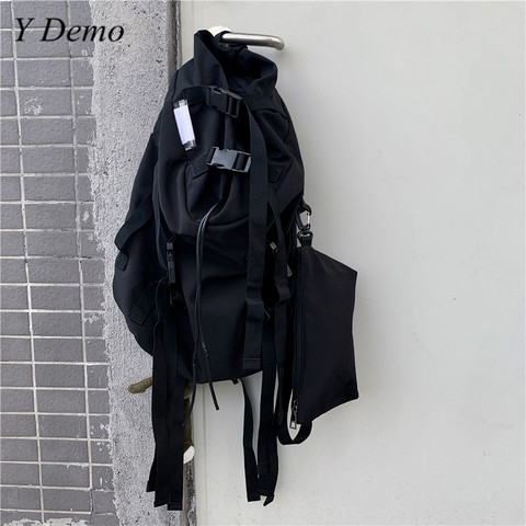 Techwear Alternative noir sac à dos unisexe Harajuku poche boucles sac Tour ► Photo 1/5