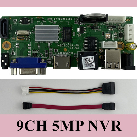 XMEYE – enregistreur vidéo numérique en réseau, 9 canaux x 4K, H.265/H.264, ONVIF, 1 SATA, NVR, 8 to Max, câble CMS, détection de mouvement P2P RTSP ► Photo 1/6