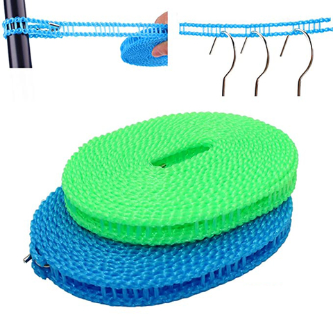 Corde à linge antidérapante, pour l'extérieur, coupe-vent, corde de lavage rétractable, ligne à linge de voyage, ligne de séchage Camping, 3M/5M/8M/10M ► Photo 1/6