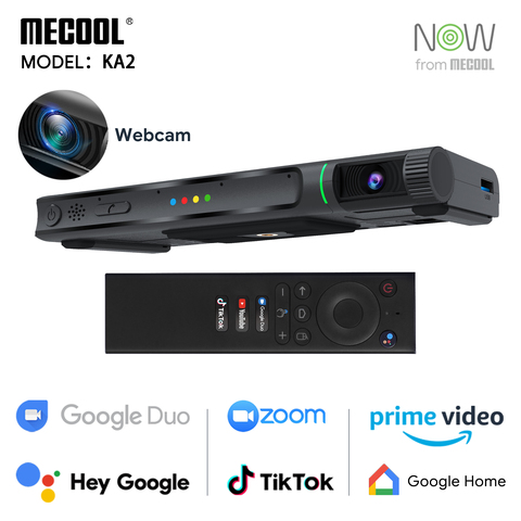 Mecool – TV S905X4 KA2, avec caméra, boîtier Amlogic Android 10, DDR4 HD 2.1, 4 K @ 60fps, haut-parleur pour appels vidéo 2.4G et 5G ► Photo 1/6