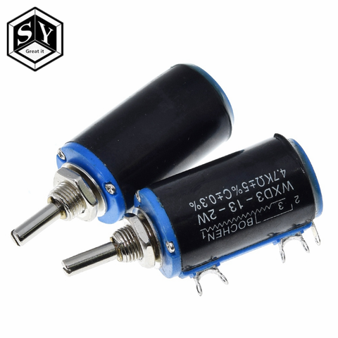 1 PIÈCES Super IL WXD3-13-2W 100 200 220 470 680 R Ohm 1K 2.2K 3.3K 4.7K 5.6K 6.8K 10K 22K 33K 47K 100K Ohm Potentiomètre Bobiné ► Photo 1/6