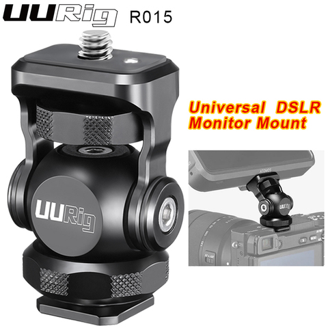 UURig R015 support de support de support de moniteur Mini tête de bal de Robot avec support de chaussure froide pour les appareils photo Sony Nikon DSLR accessoires de cardan ► Photo 1/6