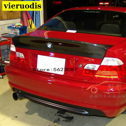 Spoiler de coffre arrière pour BMW E46 coupé, berline M3 2 portes 4 portes, de 1998 à 2006, Spoiler d'aile à lèvres en Fiber de carbone ► Photo 1/5