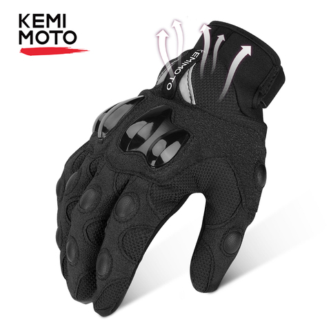 KEMIMOTO – gants de Moto pour hommes et femmes, gantelet de protection pour écran tactile, respirant, Guanti, été ► Photo 1/6