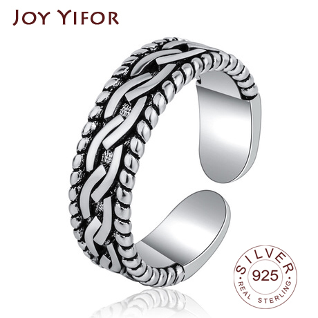 Véritable 925 bague en argent Sterling pour hommes femmes Couple anneaux bague de mariage femme bague en gros bijoux ► Photo 1/6