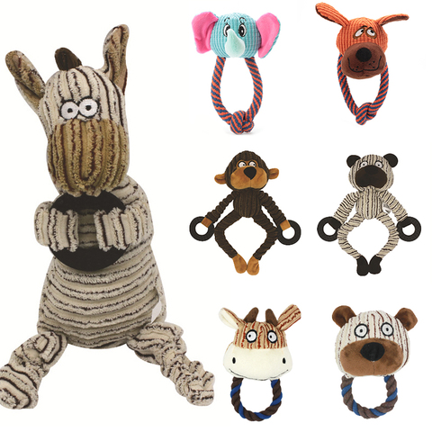 Animaux forme couineur chien à mâcher jouets pour petits chiens animaux accessoires peluche grinçant chiot jouets chien fournitures Mascotas produits ► Photo 1/6