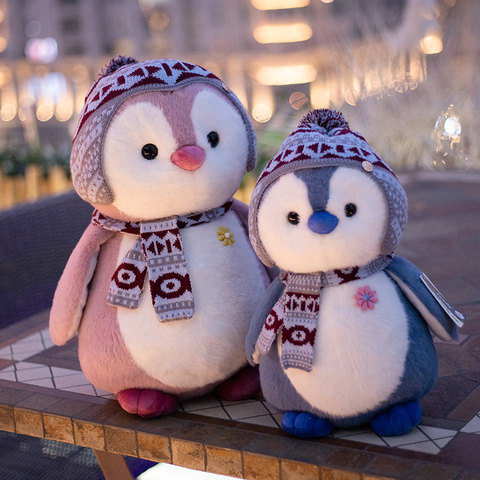 Peluche pingouin en peluche Kawaii, jouet à la mode pour enfants, jouet à la mode, mignon cadeaux d'anniversaire, de noël, pour bébés filles, 25-45cm, 1 pièce ► Photo 1/6