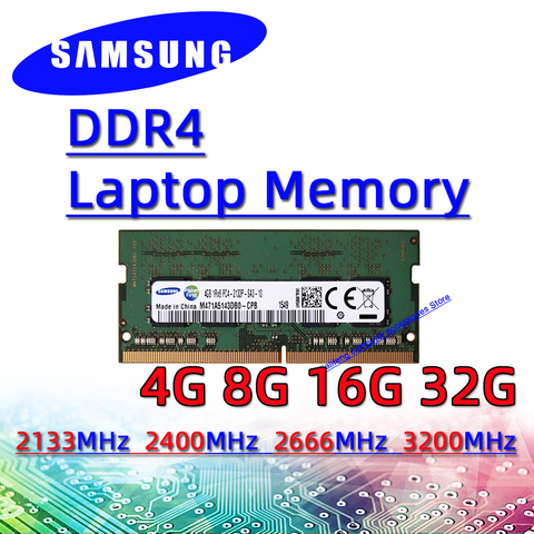 Samsung – mémoire de serveur d'ordinateur portable, modèle ddr4, capacité 4 go 8 go 16 go 32 go, fréquence d'horloge 2133/2400/2666/3200MHz, RAM pc4 2133P 2400T, tension 2666V 3200AA ► Photo 1/1