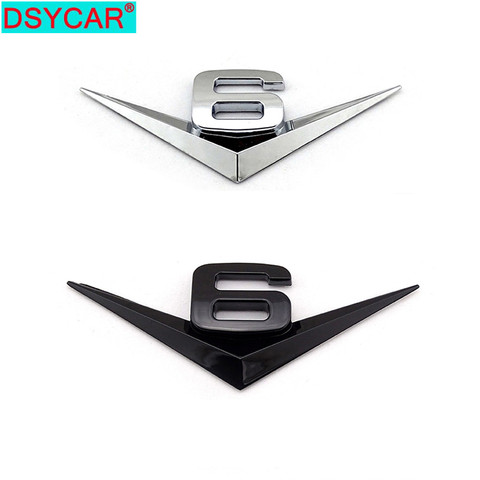 DSYCAR – autocollant 3D en métal pour moteur V6, Badge pour Jeep, BMW, Ford, Lifan, Nissan, Mazda, Audi, Honda, Lada, Chevrolet ► Photo 1/6