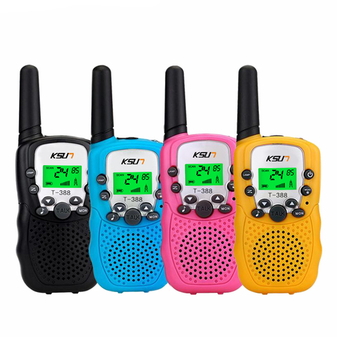 2 pièces Mini enfants talkie-walkie enfants Radio T-388 0.5W UHF fréquence Portable bidirectionnel Radio cadeau d'anniversaire ► Photo 1/6