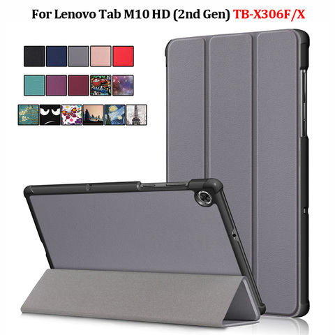 Coque en cuir pliable magnétique pour Lenovo, compatible avec tablette Tab M10 HD de 2e génération, tb x306x tb x306f ► Photo 1/6