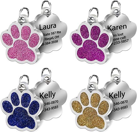 Étiquettes d'identification gravées par nom personnalisé d'acier inoxydable d'étiquette de chien pour le collier de chien pendentif Anti-perdu de plaque signalétique d'animal de compagnie pour Pitbull Labrador ► Photo 1/6