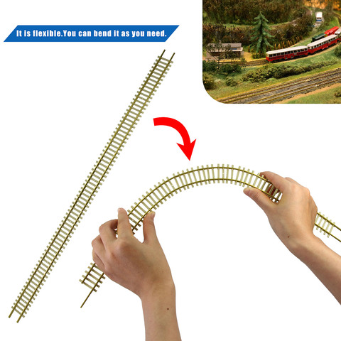 5 pièces/10 pièces HO échelle 1:87 Rail Flexible 46cm avec Rail menuisier accessoires HP27HO modèle ferroviaire ► Photo 1/6